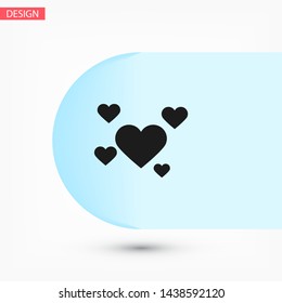 hearts icon vector 