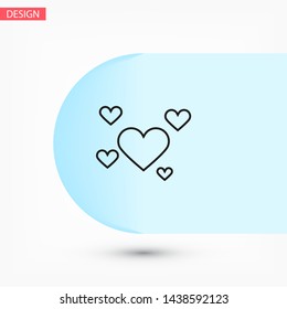 hearts icon vector