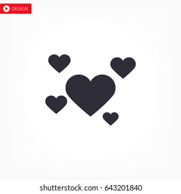 hearts icon vector