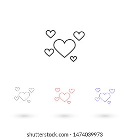 hearts icon vector. Illustration design.