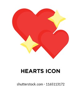 Hearts icon vector isolated on white background, Hearts transparent sign , question symbols