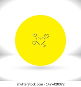 hearts icon vector . Lorem Ipsum Illustration design