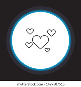 hearts icon vector . Lorem Ipsum Illustration design