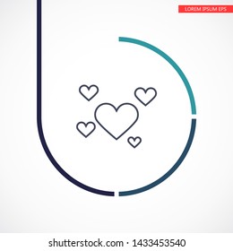 hearts icon vector . Lorem Ipsum Illustration design