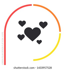 hearts icon vector . Lorem Ipsum Illustration design