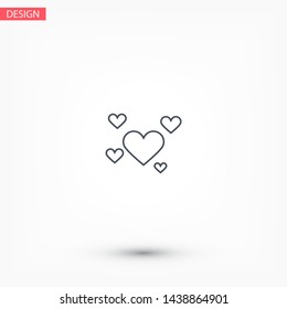 hearts icon vector . Lorem Ipsum Illustration design