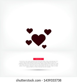 hearts icon vector . Lorem Ipsum Illustration design