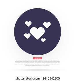 hearts icon vector . Lorem Ipsum Illustration design