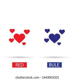 hearts icon vector . Lorem Ipsum Illustration design