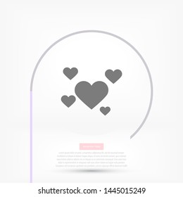 hearts icon vector . Lorem Ipsum Illustration design