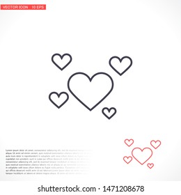 hearts icon vector . Lorem Ipsum Illustration design