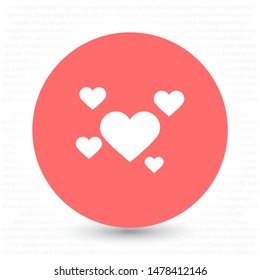 hearts icon vector . Lorem Ipsum Illustration design