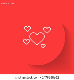 hearts icon vector . Lorem Ipsum Illustration design