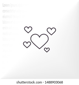hearts icon vector . Lorem Ipsum Illustration design