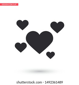 hearts icon vector . Lorem Ipsum Illustration design