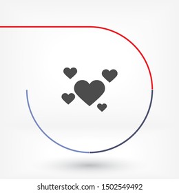 hearts icon vector . Lorem Ipsum Illustration design
