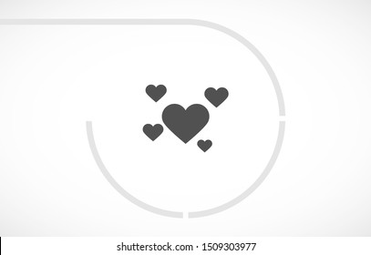 hearts icon vector . Lorem Ipsum Illustration design