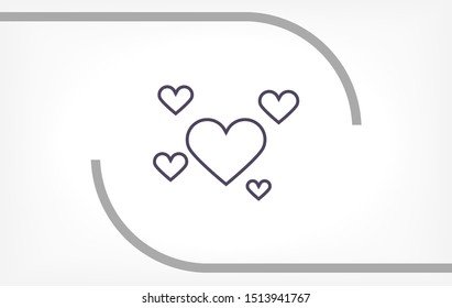 hearts icon vector . Lorem Ipsum Illustration design