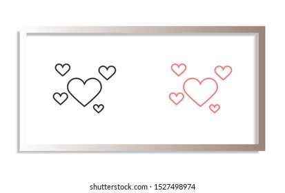 hearts icon vector . Lorem Ipsum Illustration design