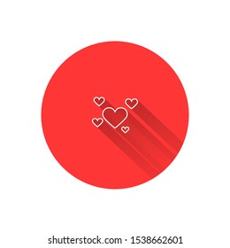 hearts icon vector . Lorem Ipsum Illustration design