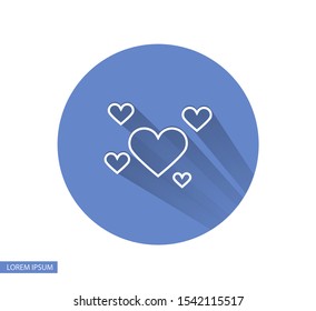 hearts icon vector . Lorem Ipsum Illustration design