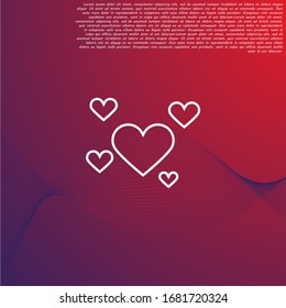 vector icono corazones . Diseño de ilustración de Lorem Ipsum