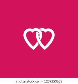 hearts icon vector. hearts sign on pink background. hearts icon for web and app