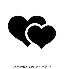 Hearts Icon Vector Symbol Design Illustration