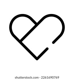 Ilustración de diseño de símbolo vector de icono de corazón