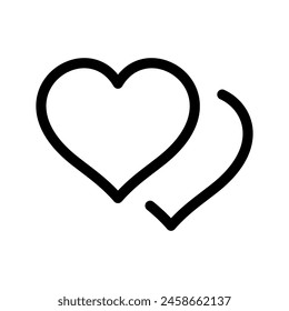 Corazones Icono Vector Símbolo Diseño Ilustración