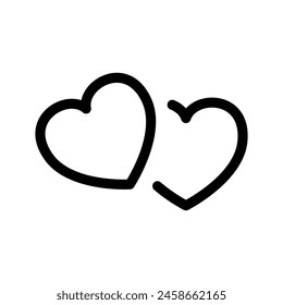 Hearts Icon Vector Symbol Design Illustration