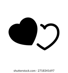 Icono de corazones Ilustración de diseño de símbolo de Vector