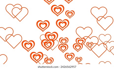 Hearts icons set very amazing Set of red vector hearts icons. Heart Symbols Big Set Isolated on White Background , Vector Illustration