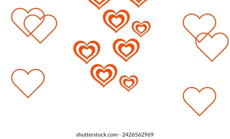 Hearts icons set very amazing Set of red vector hearts icons. Heart Symbols Big Set Isolated on White Background , Vector Illustration