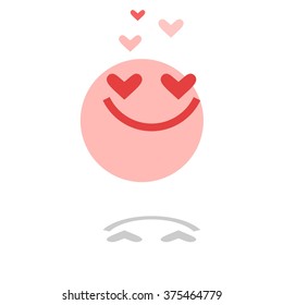 Hearts. Icons. Vector. Person / smiles / angry. Vector illustration.