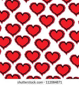Hearts  Illustration. Vector abstract background.