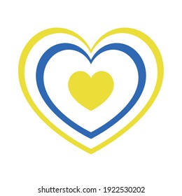 corazones dentro del corazón sobre fondo blanco, diseño colorido, ilustración vectorial