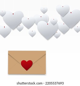 Hearts are isolated on a white, transparent background.