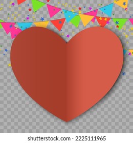 Hearts are isolated on a white, transparent background.	