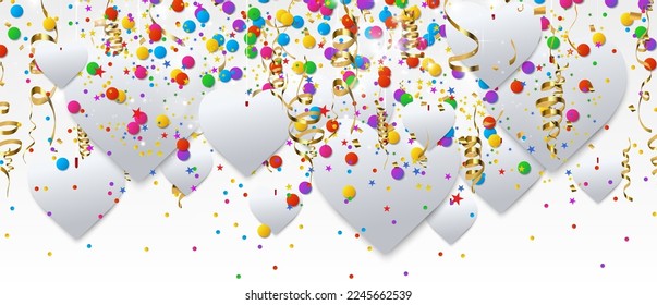 Hearts are isolated on a white, transparent background.	