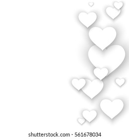 hearts isolated white background. vector illustration