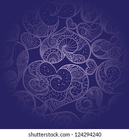 Hearts lace vector pattern