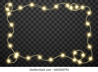 Hearts light bulbs isolated on transparent background, vector illustration