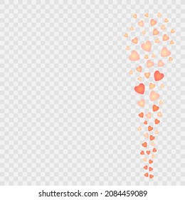 Hearts like for social networks are flying.