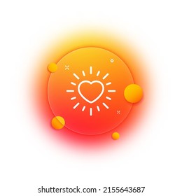 Hearts line icon. Hearts with arrow. Sympathy, relationship, couple. Love concept. Glassmorphism style. Vector line icon for Business and Advertising