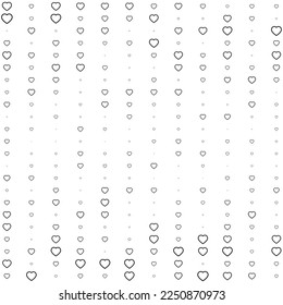 Hearts line random pattern background. Vector illustration.