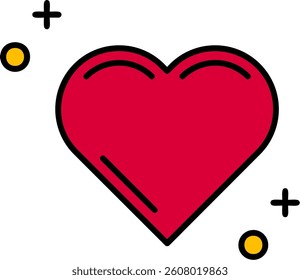 Hearts Line vector Icon Design