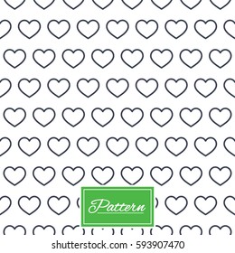 Hearts lines texture. Stripped geometric seamless pattern. Modern repeating stylish texture. Abstract minimal pattern background. Vector
