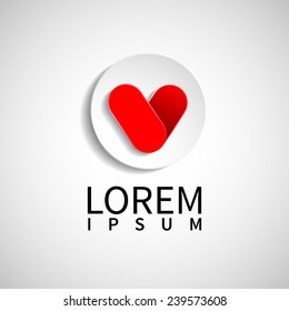 Hearts  logo design Creative design Valentines Day