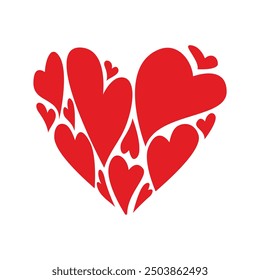 Logotipo de corazones premium sin fondo